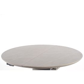 MUSCAT masă extensibilă blat - marmură gri, picior - gri deschis / auriu