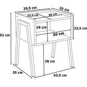 Noptieră SKIVE MODERN OAK