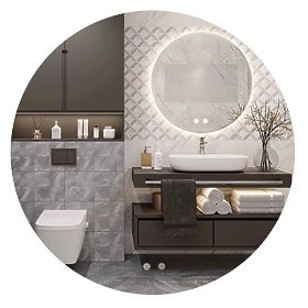 OGLINDĂ LED DE PERETE 60cm HZJ060