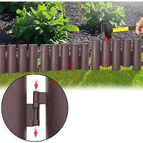 Palisadă pentru gazon de grădină RIBERA maro 280 cm