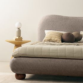 Pat de tapițerie Bowee 160x200 cm, cu somieră, gri, picioare sferice, lectus