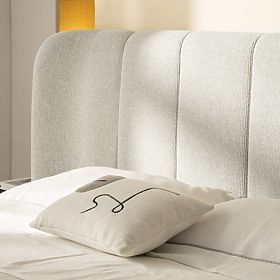 Pat de tapițerie Snoovia 160x200 cm, cu somieră și spațiu de depozitare, bej deschis, lectus