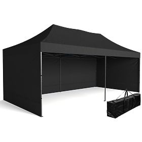 Pavilion comercial expres - 3x6 m - negru, Bauerkraft