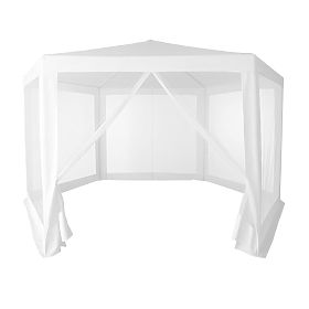 Pavilion de grădină 2x2x2 m cu plasă de țânțari alb MultiGarden, MultiGarden