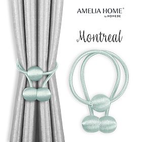 Perdele - accesorii MONTREAL culoare albastru deschis ameliahome