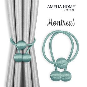 Perdele - accesorii MONTREAL culoare turcoaz ameliahome