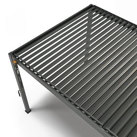 Pergolă de grădină independentă Antilla din aluminiu, 6x3 m, bioclimatică, lamele mobile, antracit
