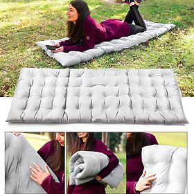 Pernă pentru șezlong de grădină gri 145 x 52 cm ModernHome, MODERNHOME