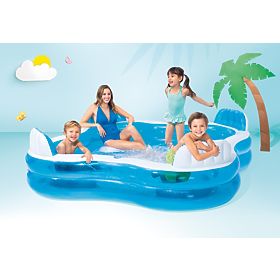 Piscină de grădină cu scaune gonflabile 229x229cm Intex 56475, INTEX