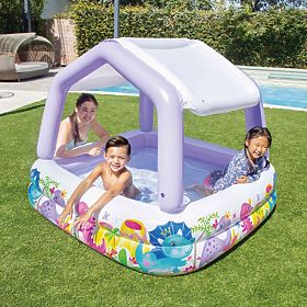 Piscină gonflabilă cu acoperiș pentru copii mov INTEX 57470-DINO, INTEX
