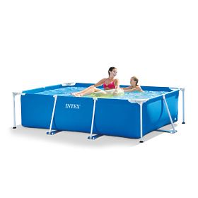 Piscină mare dreptunghiulară de grădină cu cadru 2,6x1,6m, INTEX