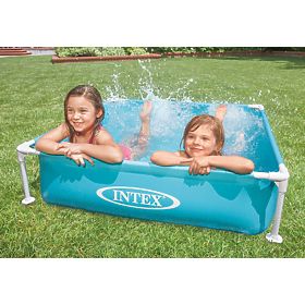 Piscină pătrată cu cadru pentru copii 122x122x30 cm INTEX 57173, INTEX