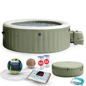Piscină SPA gonflabilă cu hidromasaj pentru 6 persoane 216x71 cm accesorii premium INTEX 28428NP, INTEX