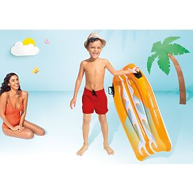 Placă de înot gonflabilă cu mânere pentru copii INTEX 58165 ORANGE