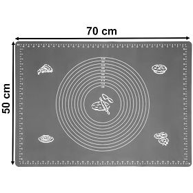 Placă de lucru din silicon SELMA grafit 70x50 cm