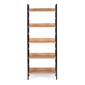 Raft înalt de tip loft cu 5 polițe din metal și MDF ModernHome, MODERNHOME