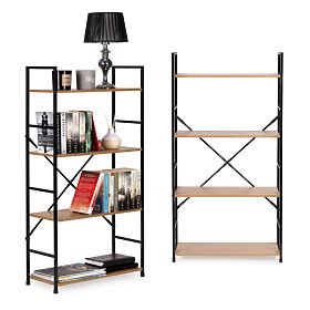 Raft larg din lemn cu 4 rafturi moderne LOFT, MODERNHOME