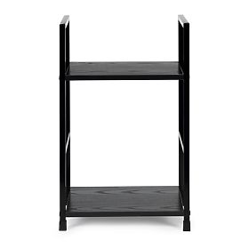 Raft modern din lemn cu 2 polițe LOFT negru, MODERNHOME