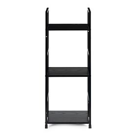 Raft modern din lemn cu cadru metalic LOFT 3 rafturi negru, MODERNHOME