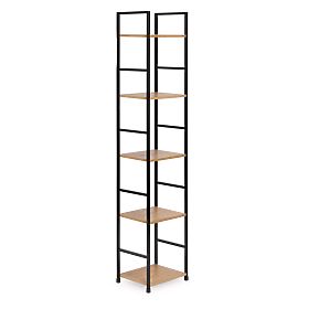 Raft modern din lemn cu cadru metalic LOFT 5 rafturi, MODERNHOME