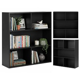 Raft modern pentru living și dormitor, 3 niveluri, negru ModernHome, MODERNHOME