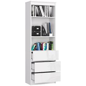 RAFT OFFICE 60 cm CLP 3 SERTARE 2 POLIȚE PK ALB / LUCIOAS ALB