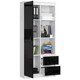 RAFT OFFICE 80 cm CLP R11 PK ALB / NEGRU LUCIOAS