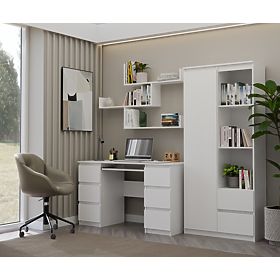 Rafturi de Perete KOBI pentru Living ALB