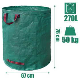 Sac de grădină FORKIS mare rezistent 270L
