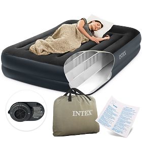 Saltea gonflabilă pat 203x152 cm pompă încorporată + geantă INTEX 64124, INTEX