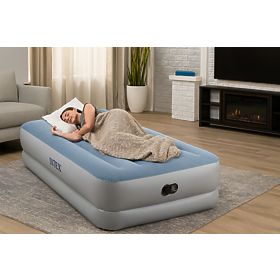 Saltea gonflabilă pentru o persoană 191x99x36 cm cu pompă electrică USB încorporată pat INTEX 641, INTEX