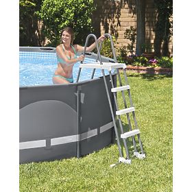 Scară pentru piscină 122 cm trepte antiderapante INTEX 28076
