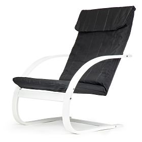 Scaun balansoar finlandez Finkna pentru living, placaj curbat alb ModernHome, MODERNHOME