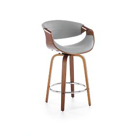 Scaun de bar H123 gri / nuc (1p=1buc)