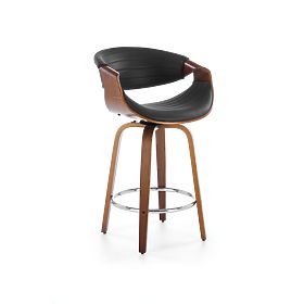 Scaun de bar H123 negru / nuc (1p=1buc)