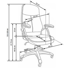 Scaun de birou EDISON negru, Halmar