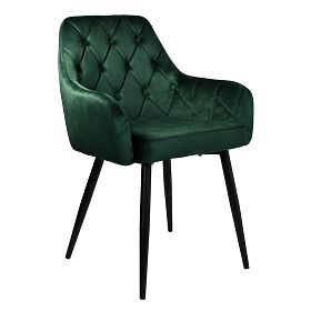 Scaun de catifea ATLANTA VELVET verde închis