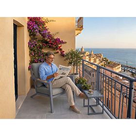 Scaun de grădină din aluminiu MISTERIOSO cu șezut confortabil