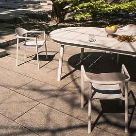 Scaun de grădină Marinelli, aluminiu, alb/verde, lectus