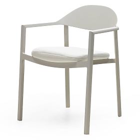 Scaun de grădină Marinelli II, aluminiu, bej deschis