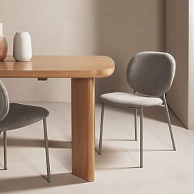 Scaun de masă Alexa, maro deschis/picioare bej, lectus