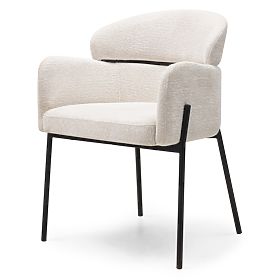 Scaun de masă Granda, ecru/picioare negre, lectus