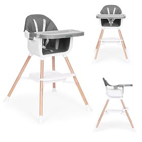 Scaun de masă pentru copii 2în1 gri ECOTOYS