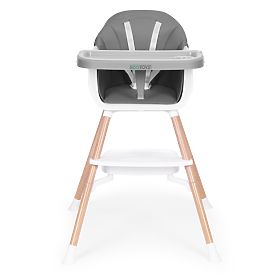 Scaun de masă pentru copii 2în1 gri ECOTOYS