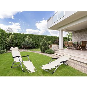 Scaun de plajă pliabil pentru grădină 2 în 1