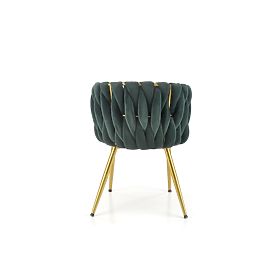 Scaun K517 verde închis / auriu (1p=2buc), Halmar