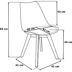 Scaun modern Nantes DSW negru