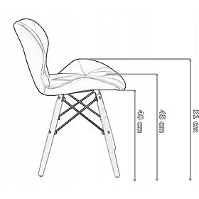 Scaun modern tapițat MURET negru