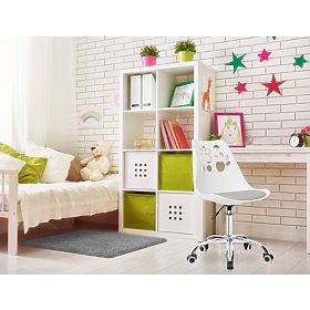 Scaun rotativ Grover alb-gri