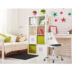 Scaun rotativ Grover alb-negru